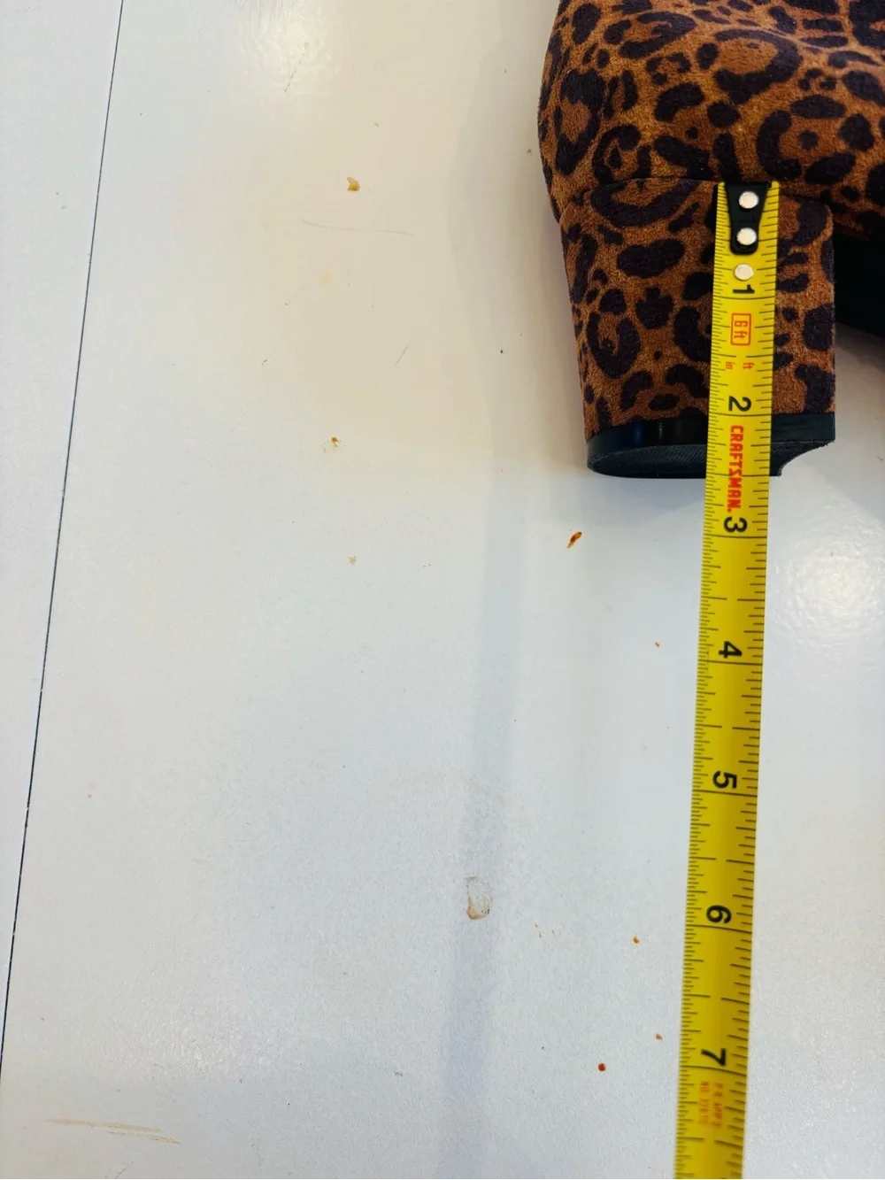 Leopard Print Over-the-Knee Boots in Brown Size 11 Wide Boots Height 18.5